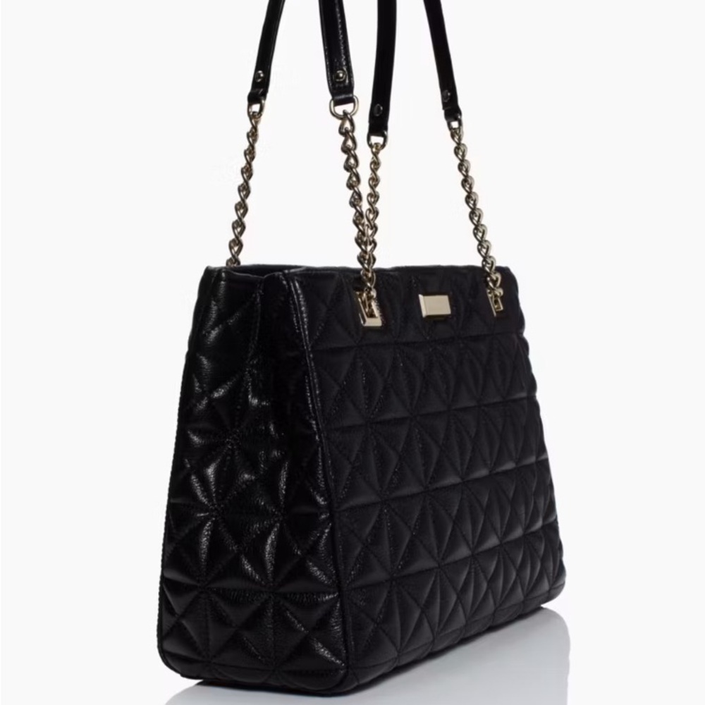 Kate Spade Black and gold Sedgwick‎ Place Phoebe quilted leather tote - Picture 2 of 11